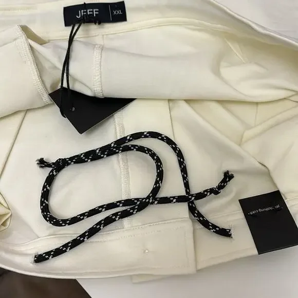 Men’s Jeff Shorts Size XXL in Cream 90% Cotton 10% Polyester Button n Drawstring - Picture 12 of 13